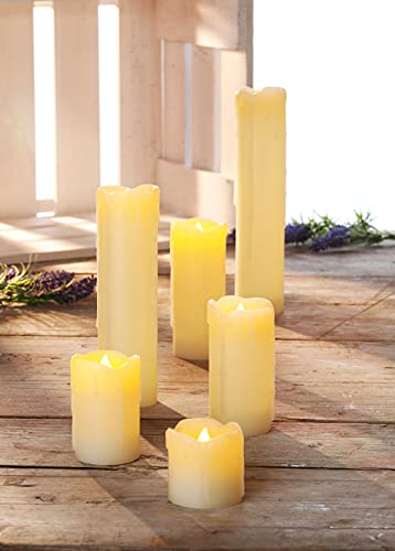 Spetebo LED Echtwachs Kerzen - 6er Set/verschiedene Größen - mit flackernder Flamme und Timer Funktion Herbst Winter Weihnachts Dekoration Spetebo LED Echtwachs Kerzen - 6er Set/verschiedene Größen - mit flackernder Flamme und Timer Funktion Herbst Winter Weihnachts Dekoration von Spetebo