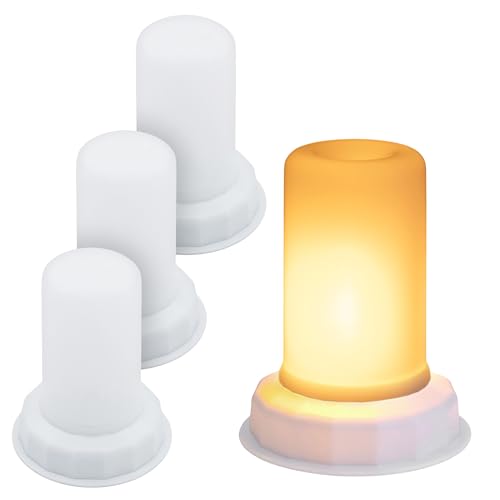 LED Flammenlicht warm weiß mit Flacker Effekt und Timer - 4er Set - Kerzenlicht mit Flammeneffekt 10 x7 cm Batterie betrieben - Weihnachten Deko Beleuchtung Stimmungslicht für Laterne Windlicht LED Flammenlicht warm weiß mit Flacker Effekt und Timer - 4er Set - Kerzenlicht mit Flammeneffekt 10 x7 cm Batterie betrieben - Weihnachten Deko Beleuchtung Stimmungslicht für Laterne Windlicht von Spetebo