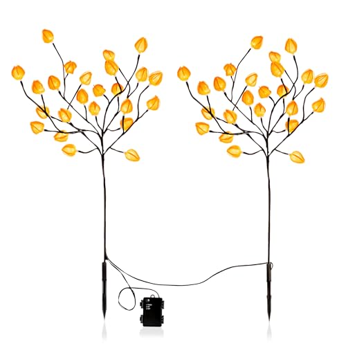 Spetebo LED Garten Stecker Herbstlaub warm weiß - 2er Set - Outdoor Deko Beleuchtung Baterie betrieben mit Timer Spetebo LED Garten Stecker Herbstlaub warm weiß - 2er Set - Outdoor Deko Beleuchtung Baterie betrieben mit Timer von Spetebo