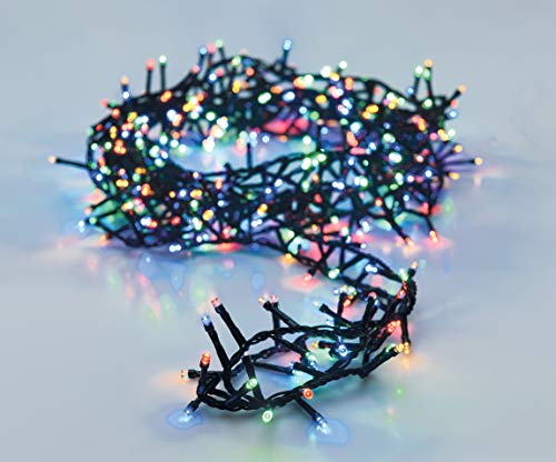 LED Lichterkette bunt mit 8 Leuchtfunktionen - 20 m / 1000 LED - Weihnachts Beleuchtung mit Speicherchip - Garten Advent Winter Deko Licht für Innen und Außen von Spetebo