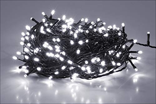 Spetebo LED Lichterkette kalt weiß - 80 LED / 6 m - Weihnachts Deko Beleuchtung für den Innen- und Außenbereich von Spetebo