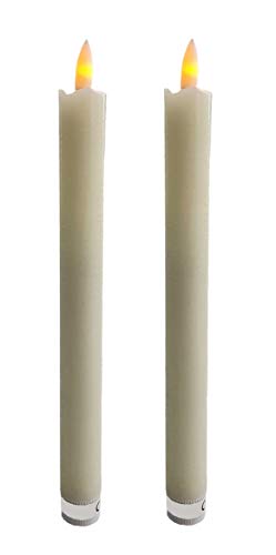 LED Stabkerze aus Echtwachs 25 cm - 2 Stück - Kerze mit flackernder Flamme - Tafelkerzen flammenlos LED Stabkerze aus Echtwachs 25 cm - 2 Stück - Kerze mit flackernder Flamme - Tafelkerzen flammenlos von Spetebo
