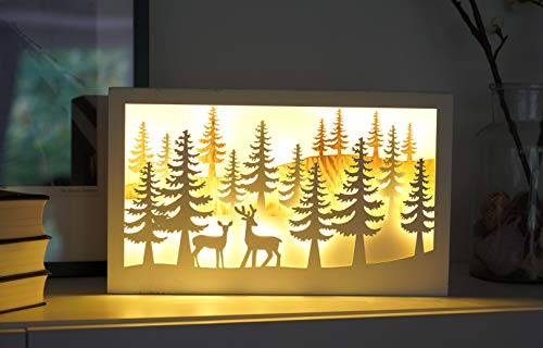 Spetebo LED Weihnachtsszene Winterwald 40x24 cm - 15 LED - Holz Deko Leuchte Weihnachtsdeko beleuchtet Spetebo LED Weihnachtsszene Winterwald 40x24 cm - 15 LED - Holz Deko Leuchte Weihnachtsdeko beleuchtet von Spetebo
