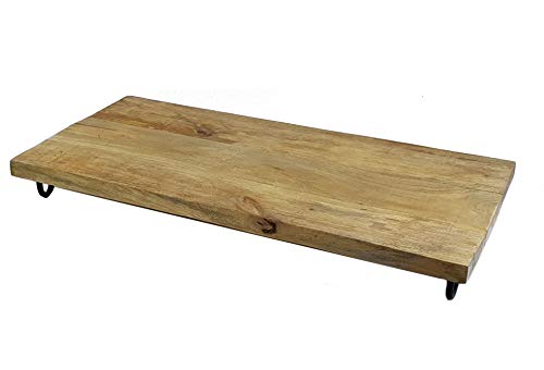 Mango Servierplatte 50x25 cm - Massiv Holz Tablett Servierbrett Serviertablett von Spetebo