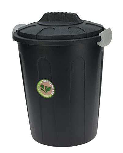 Spetebo Maxitonne 23L mit Deckel - Farbe: schwarz - Universaltonne Mülltonne Abfalleimer Mülleimer von Spetebo