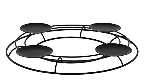 Metall Adventskerzenhalter - schwarz - Adventskranz Kerzenhalter Kerzenständer von Spetebo