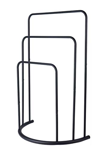Metall Handtuchständer schwarz - 75x49,5 cm - Stand Handtuch Halter Bad Badetuchhalter stehend von Spetebo