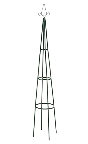 Metall Rankturm Pyramide grün - 200 cm Höhe - Rankhilfe für Kletterpflanzen - Blumen Pflanzen Ranken Kletterhilfe Balkon Terrasse Garten Deko Metall Rankturm Pyramide grün - 200 cm Höhe - Rankhilfe für Kletterpflanzen - Blumen Pflanzen Ranken Kletterhilfe Balkon Terrasse Garten Deko von Spetebo