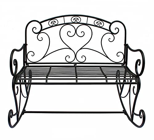 Spetebo Metall Schaukelbank 2-Sitzer - 110 x 101 x 94 cm - Outdoor Lounge Garten Bank Schaukelstuhl Parkbank von Spetebo