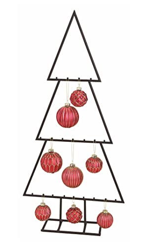 Spetebo Metall Tannenbaum für Zierschmuck - 117 cm - Deko Weihnachtsbaum Tanne schwarz Design Baum für Christbaumkugeln von Spetebo