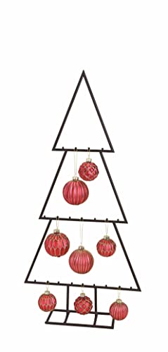 Spetebo Metall Tannenbaum für Zierschmuck - 77 cm - Deko Weihnachtsbaum Tanne schwarz Design Baum für Christbaumkugeln von Spetebo