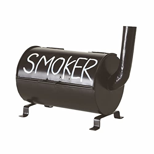Spetebo Metall Tisch Aschenbecher SMOKER - 20 cm - Sturmaschenbecher im Grill Design mit verschließbarer Klappe - Ascher schwarz rund Spetebo Metall Tisch Aschenbecher SMOKER - 20 cm - Sturmaschenbecher im Grill Design mit verschließbarer Klappe - Ascher schwarz rund von Spetebo