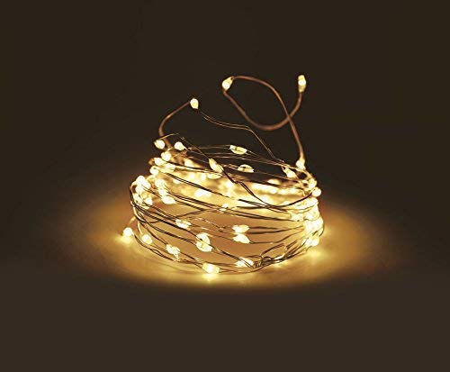 Micro Lichterkette 100 LED warmweiß - 5m - Mikro Draht Lichterkette Leuchtdraht Micro Lichterkette 100 LED warmweiß - 5m - Mikro Draht Lichterkette Leuchtdraht von Spetebo