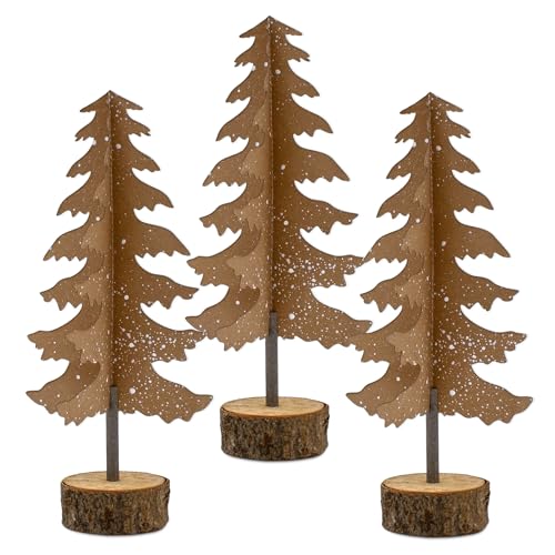 Papier Tannenbaum Aufsteller mit Holzfuß 32 cm - 3er Set - Tisch Deko Weihnachtsbaum zum Aufstellen - Dekoaufsteller für Weihnachten Advent Winter Fenster Dekoration Papier Tannenbaum Aufsteller mit Holzfuß 32 cm - 3er Set - Tisch Deko Weihnachtsbaum zum Aufstellen - Dekoaufsteller für Weihnachten Advent Winter Fenster Dekoration von Spetebo