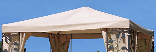 Pavillon Ersatzdach 3x3 Meter - beige - wasserdicht - Pavillondach von Spetebo