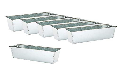 Spetebo Pflanzkasten Einsatz für Europalette - 6 Stück/Zink in Silber - Blumenkasten Balkonkasten Pflanzenkasten von Spetebo