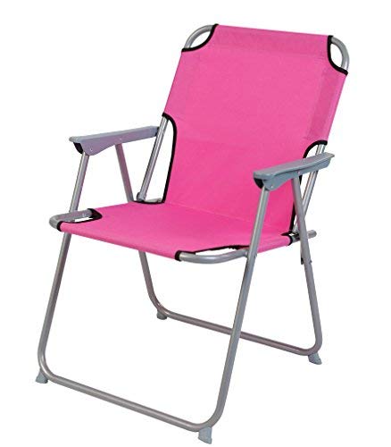 Piccolo Campingstuhl - pink - klassischer Gartenstuhl zum Zusammenklappen - Camping Garten Angel Stand Falt Klapp Stuhl von Spetebo