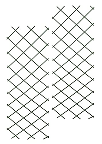 Rankgitter aus Kunststoff 2er Set ausziehbar - 180 x 60 cm - Scherenspalier für Kletterpflanzen - Rank Hilfe Gitter Zaun Spalier von Spetebo