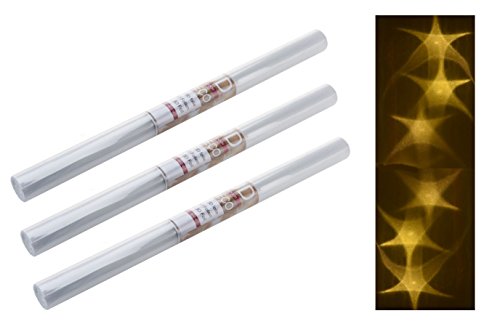 Spetebo 3D PVC Lichteffekt Folie - 3 Rollen à 100x33 cm - Stern Hologramm Bastelfolie von Spetebo