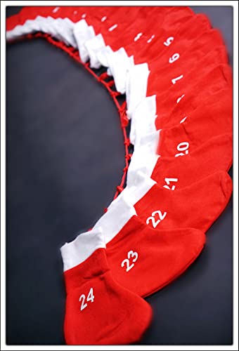 Spetebo Adventskette mit XXL Socken (18x20cm) - Adventskalender zum selber befüllen von Spetebo