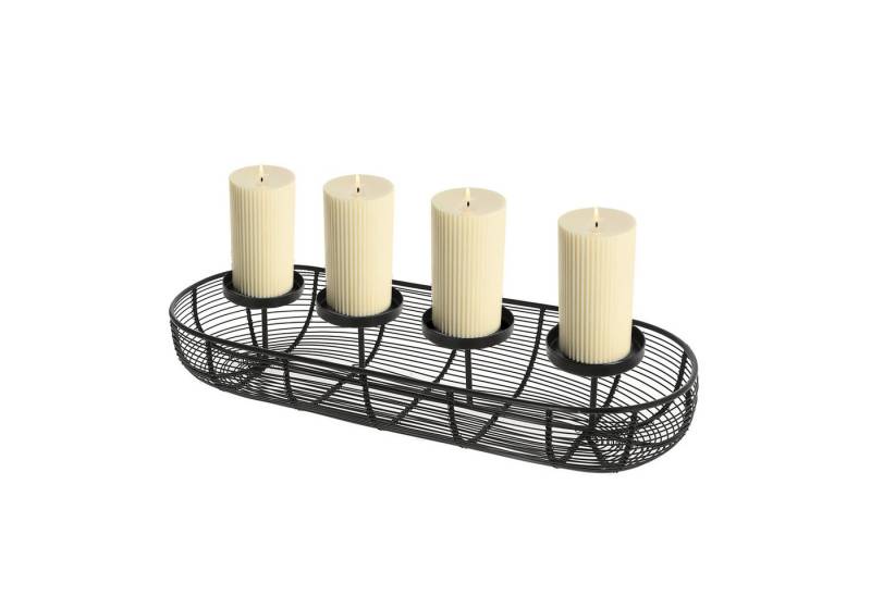 Spetebo Adventskranz Metall Gitter Adventskranz schwarz - 50 cm - mit Korb, ideal zum Dekorieren Spetebo Adventskranz Metall Gitter Adventskranz schwarz - 50 cm - mit Korb, ideal zum Dekorieren von Spetebo