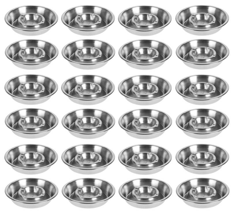 Spetebo Aschenbecher Metall Aschenbecher rund 13 cm - 24 Stück, Tisch Party Bar Ascher für Außen und Innen geeignet von Spetebo