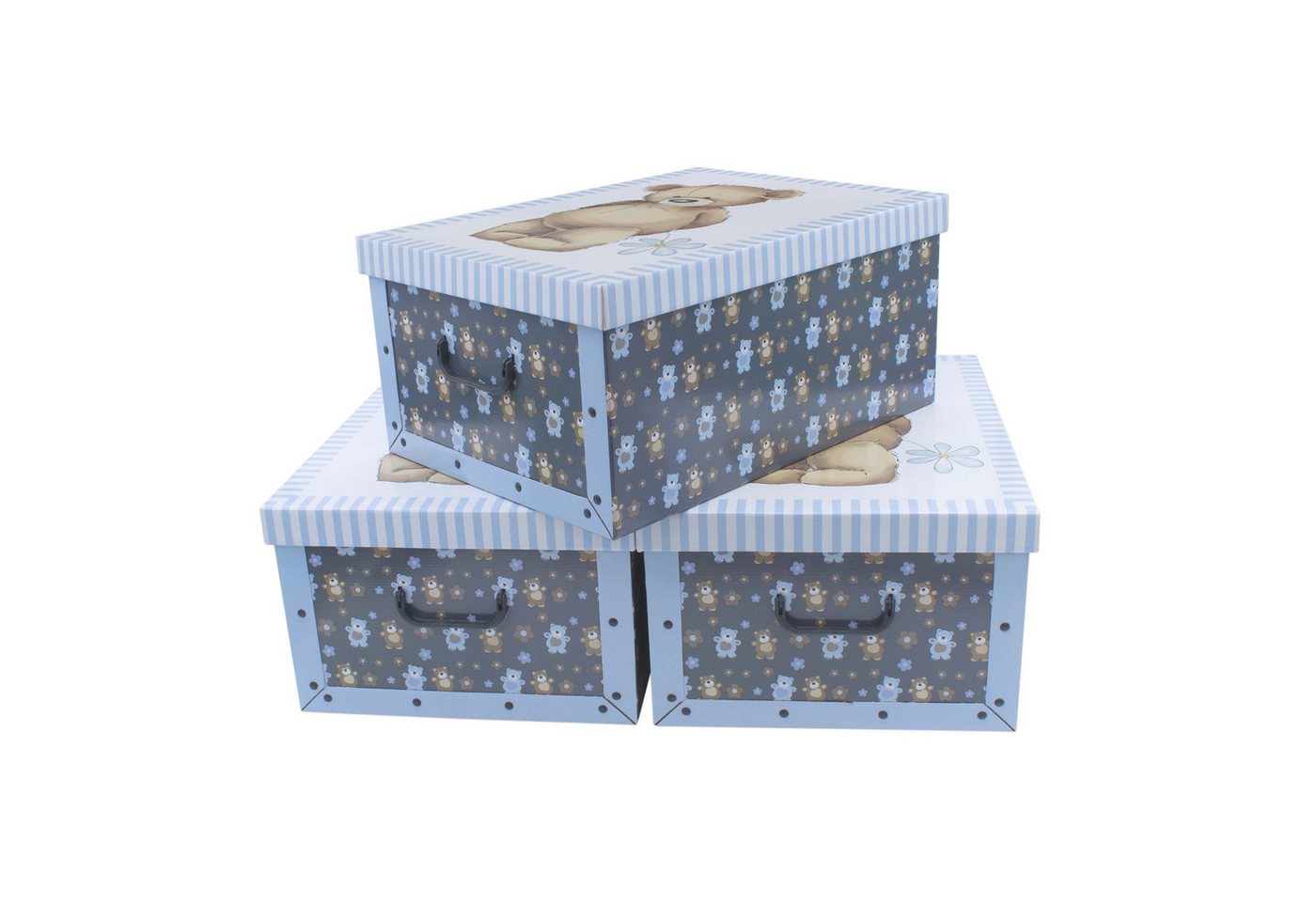 Spetebo Aufbewahrungsbox (Set, 3 St., Aufbewaherungsboxen), Stapelbox Geschenkbox von Spetebo
