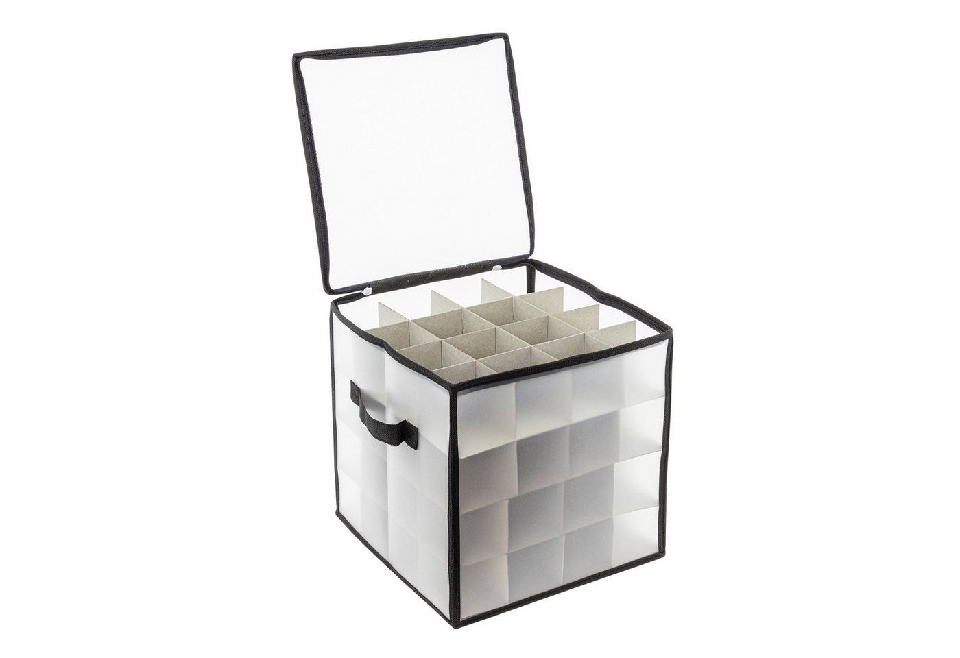 Spetebo Aufbewahrungsbox für Christbaumkugeln (Weihnachtsschmuck Sortierbox, 1 St., mit 64 Fächer), platzsparend von Spetebo