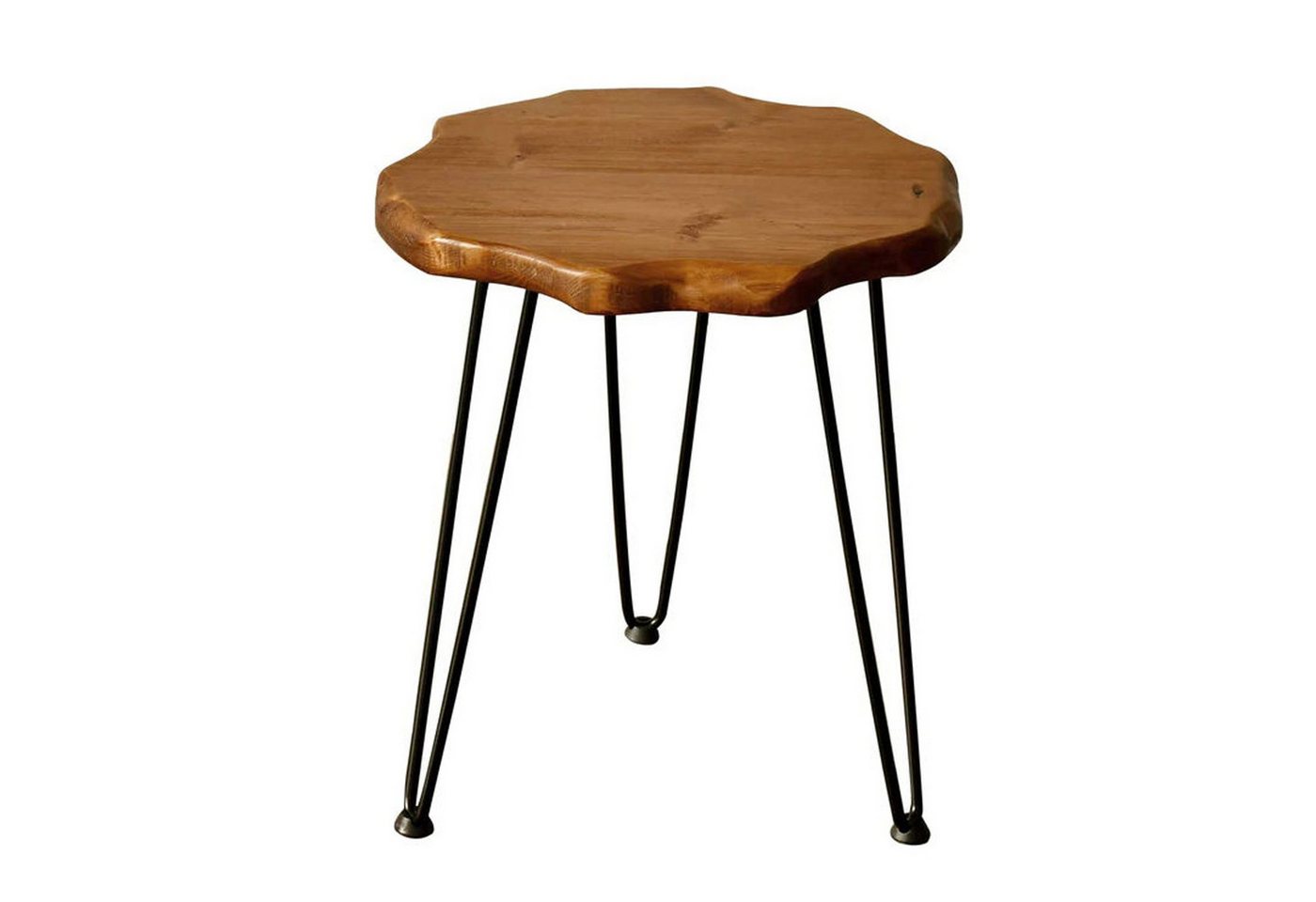 Spetebo Beistelltisch Holz Beistelltisch Kiefer massiv 45 cm - rund von Spetebo