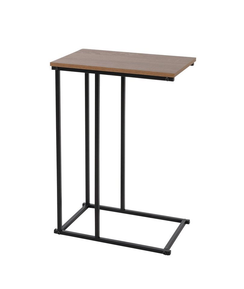 Spetebo Beistelltisch Holz Beistelltisch mit Metall Gestell - 58 x 40 cm (Packung, 1 tlg), Tisch zum Zustellen oder Dekorieren von Spetebo