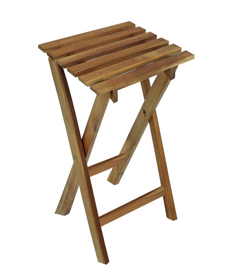 Spetebo Beistelltisch Klapphocker - YAKIMA - Eukalyptus FSC (Packung, 1-St., Klapphocker), Holzhocker klappbar aus Eukalyptus ca. 62 x 29 cm von Spetebo