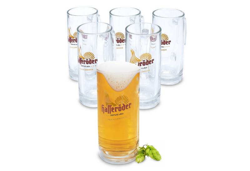 Spetebo Bierglas Bierglas 250 ml aus Klarglas - 6er Set, Glas, Bierglas mit Henkel 250 ml spülmaschinenfest von Spetebo