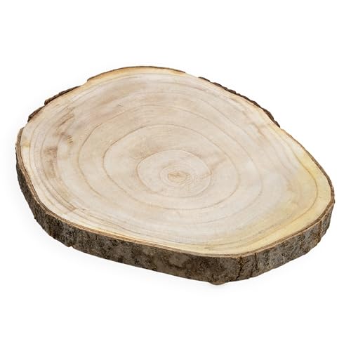 Spetebo Blumenhocker aus Baumscheibe mit Rinde - Ø 33 cm - Holz Deko Pflanzenteller rund natur auf 3 Füßen - Dekoteller Holzteller Blumenteller Pflanzenständer Pflanzenhocker Blumenständer Spetebo Blumenhocker aus Baumscheibe mit Rinde - Ø 33 cm - Holz Deko Pflanzenteller rund natur auf 3 Füßen - Dekoteller Holzteller Blumenteller Pflanzenständer Pflanzenhocker Blumenständer von Spetebo