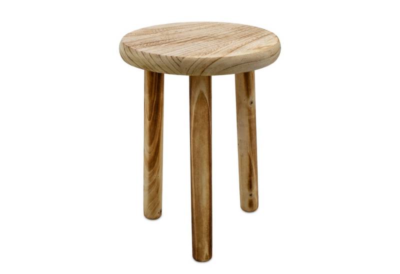 Spetebo Blumenhocker aus Holz geflammt mit 3 Beinen - Deko Hocker im Used Look (Anzahl, 1 St., Stück), stabiler Stand auf 3 Beinen von Spetebo
