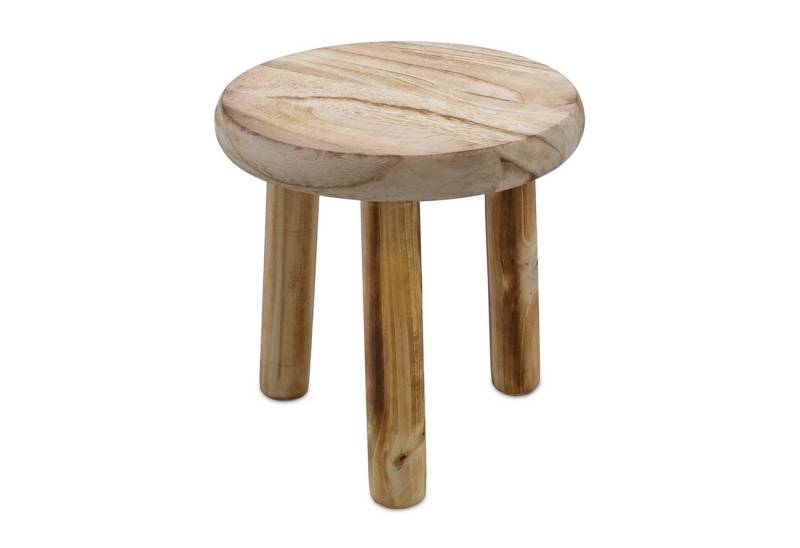 Spetebo Blumenhocker aus Holz geflammt mit 3 Beinen - Deko Hocker im Used Look (Anzahl, 1 St., Stück), stabiler Stand auf 3 Beinen von Spetebo