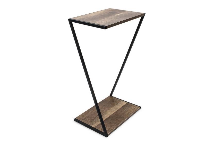 Spetebo Blumentisch Holz Pflanzenständer mit Metall Gestell (Anzahl, 1-St., Stück), asymmetrisch geformter Blumentisch von Spetebo