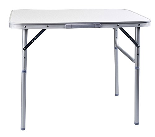 Spetebo Camping Klapptisch Aluminium - sehr leicht - 75 x 55 cm - höhenverstellbar von 25 bis 59 cm - Alu Campingtisch von Spetebo