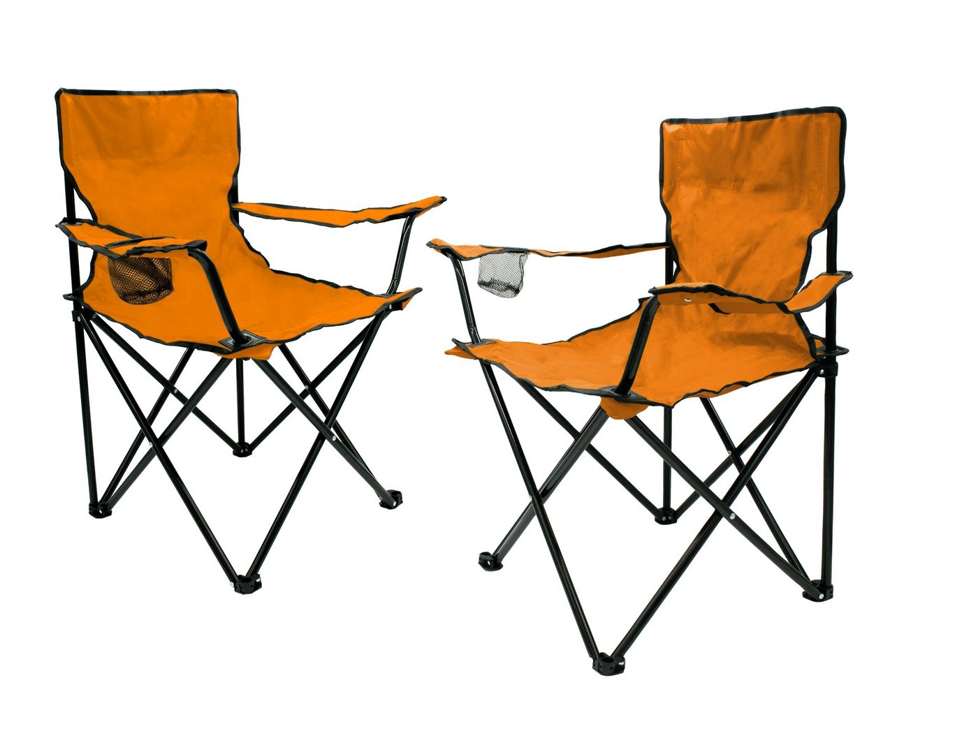 Spetebo Campingstuhl Campingstuhl mit Getränkehalter - grün / 2er Set (2er Set, 1 St), Camping Strand und Garten Klappstuhl von Spetebo
