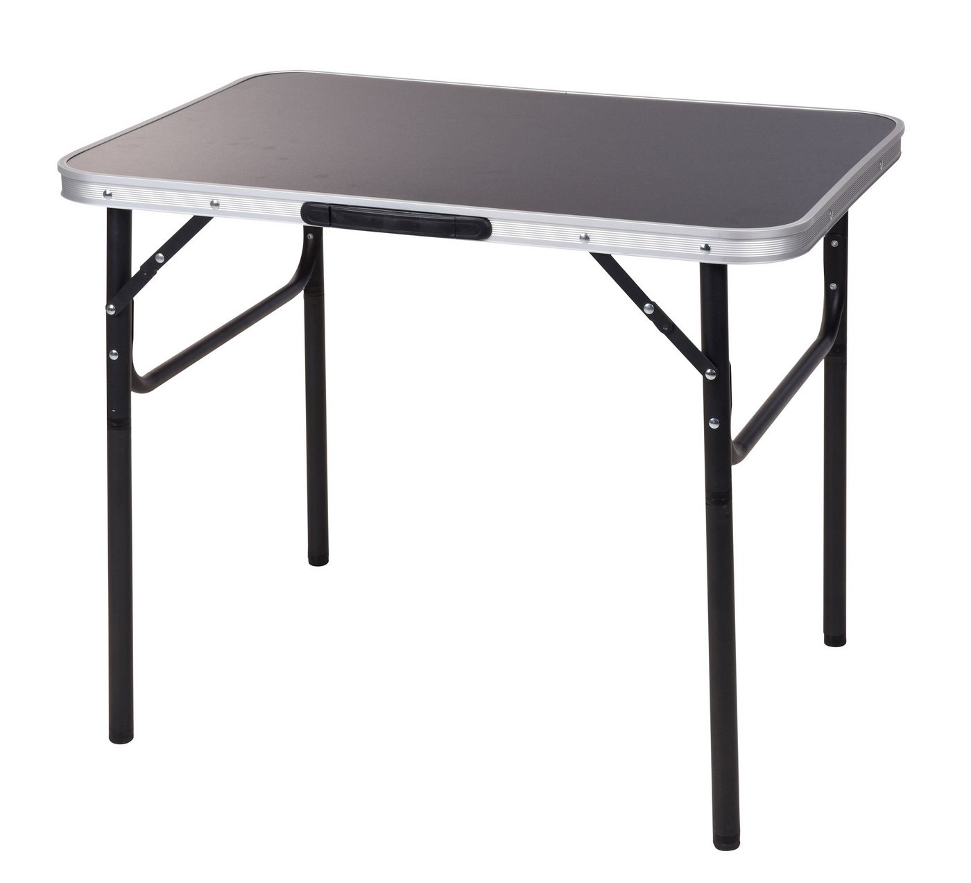Spetebo Campingtisch Camping Klapptisch schwarz - 75 x 55 cm (Set, 5-St., Tisch mit abschraubbaren Beinen 5tlg), höhenverstellbarer Gartentisch von Spetebo