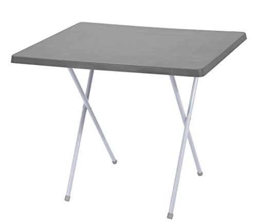 Spetebo Campingtisch klappbar und höhenverstellbar auf 2 Größen - Farbe: grau - 79cm x 60cm x 50-62 cm von Spetebo