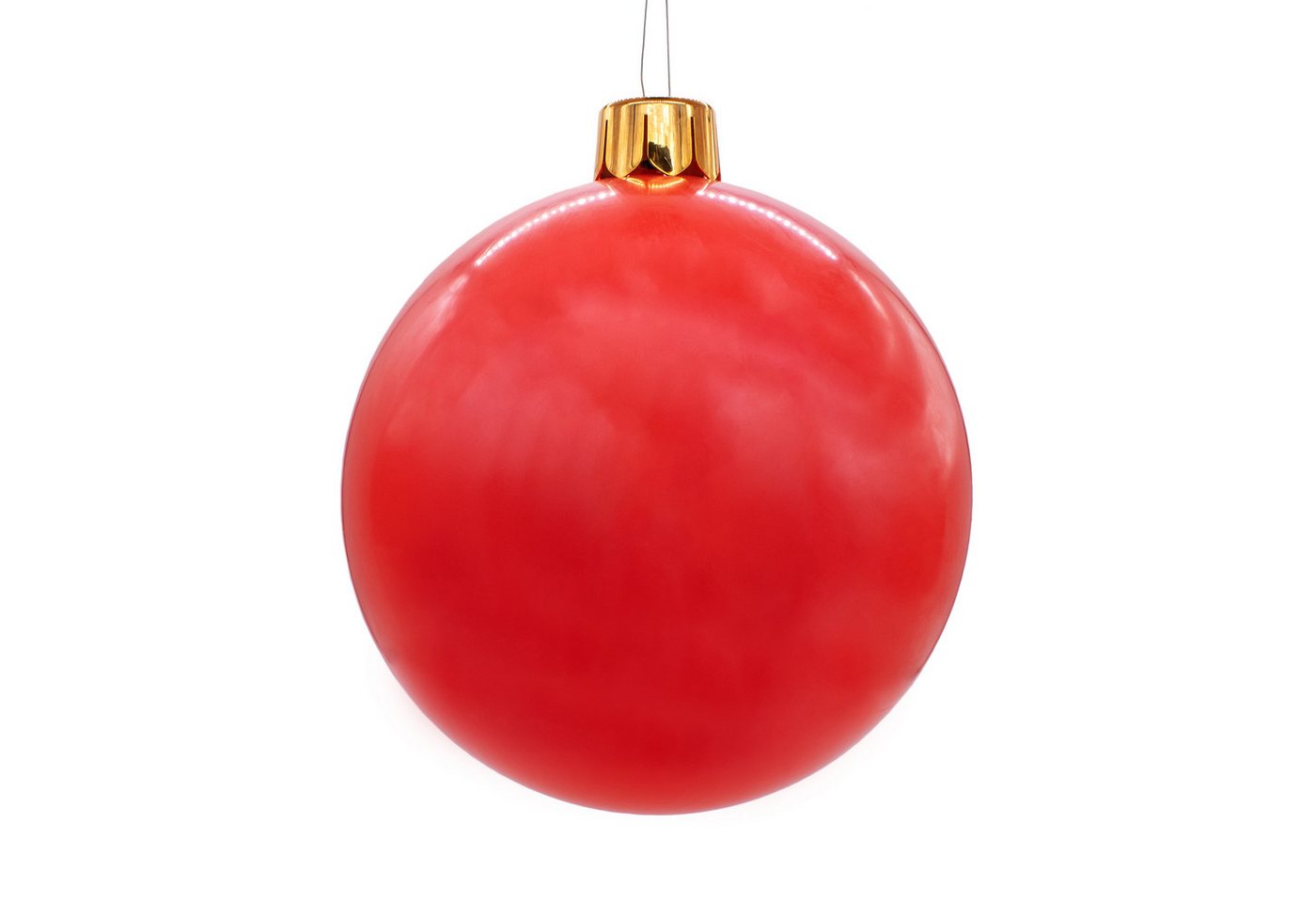 Spetebo Christbaumschmuck Riesen Weihnachtskugel aufblasbar 45 cm Outdoor (1-tlg), inklusive Erdspieß, Saugnapf und Karabinerhaken von Spetebo