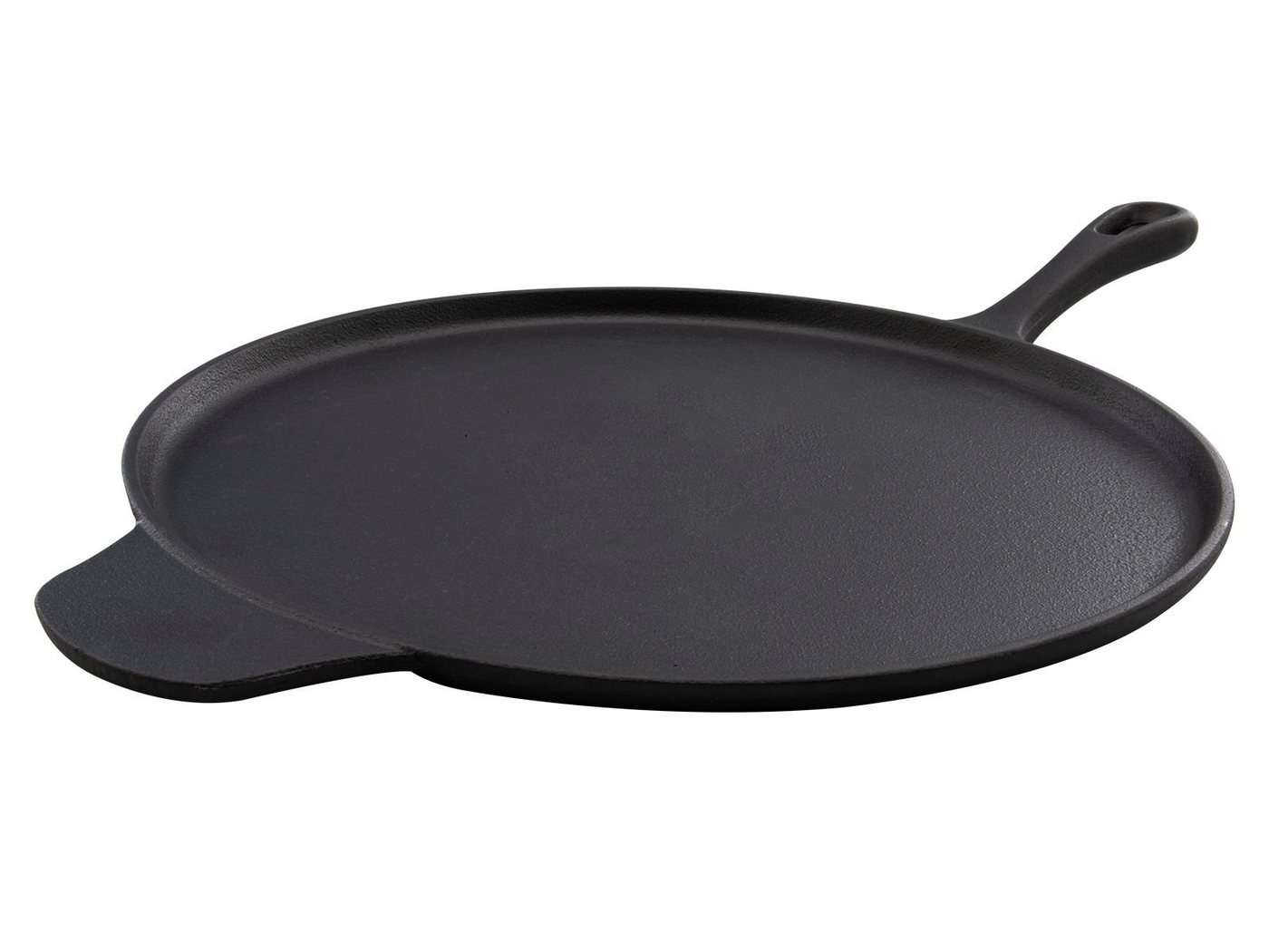 Spetebo Crêpepfanne Gusseisen Crêpes und Pizza Pfanne - Ø 30 cm, Gusseisen, Eisenpfanne für Herd Ofen und Grill von Spetebo