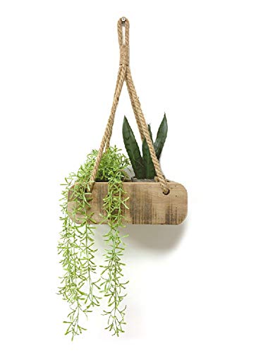 Spetebo Deko Hängeregal in Ziegelform - 28 cm/aus altem Holz - Wandregal aus recyceltem Holz Vintage von Spetebo