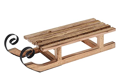 Spetebo Deko Holz Schlitten geflammt mit Metallkufen - 40 cm - Winter Weihnachten Advent Fenster Tisch Dekoration Spetebo Deko Holz Schlitten geflammt mit Metallkufen - 40 cm - Winter Weihnachten Advent Fenster Tisch Dekoration von Spetebo