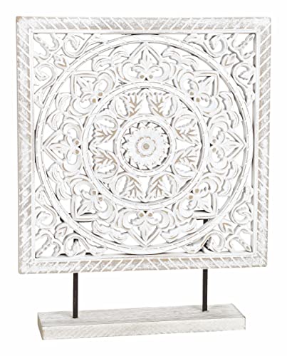 Spetebo Deko Ornament Aufsteller shabby weiß - 37 x 29 cm - Vintage Holzbild zum Aufstellen - Tischdeko Fensterdeko Vintage Landhaus Spetebo Deko Ornament Aufsteller shabby weiß - 37 x 29 cm - Vintage Holzbild zum Aufstellen - Tischdeko Fensterdeko Vintage Landhaus von Spetebo