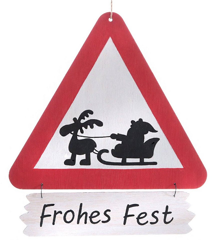 Spetebo Deko-Schriftzug Verkehrsschild "Achtung Weihnachtsmann" - 28 cm - (Stück, 1 St., Weihnachtsdeko), Weihnachts Tür Deko Holz Schild zum Hängen Spetebo Deko-Schriftzug Verkehrsschild "Achtung Weihnachtsmann" - 28 cm - (Stück, 1 St., Weihnachtsdeko), Weihnachts Tür Deko Holz Schild zum Hängen von Spetebo