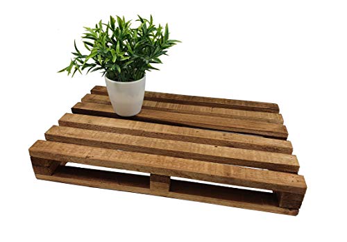 Spetebo Deko Tablett Palette aus Holz - Tischdeko für Innen Serviertablett Gläsertablett von Spetebo