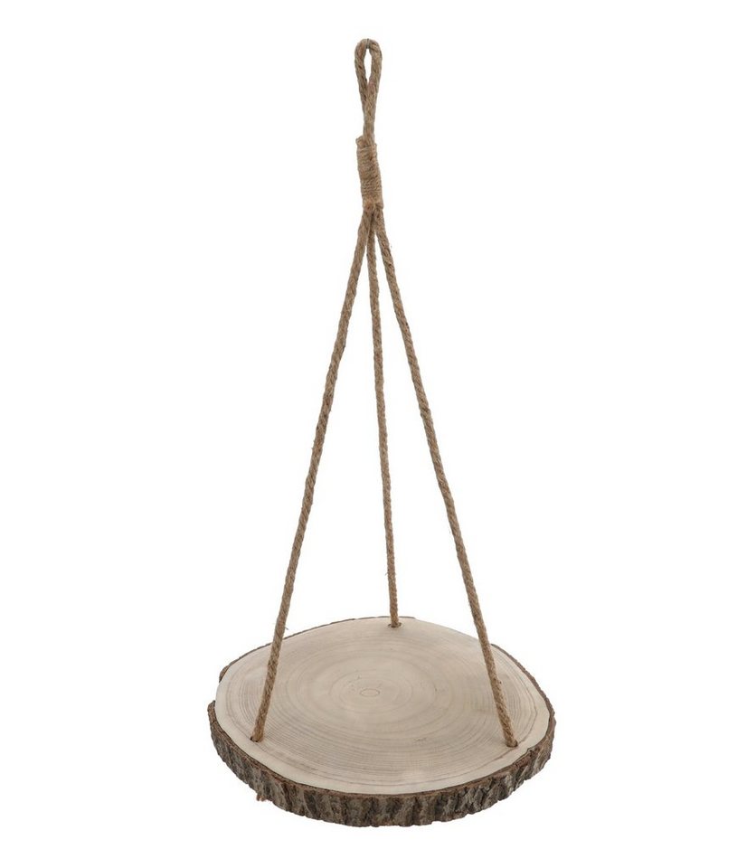 Spetebo Dekohänger Baumscheibe mit Rinde - 35 cm (Packung, 1 St., 1 Scheibe), Holz Scheibe mit Naturkordel zum Hängen von Spetebo
