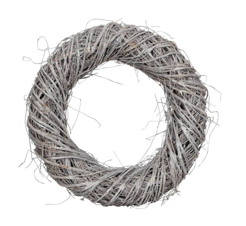 Spetebo Dekokranz Deko Weidenkranz white washed - 30 cm, Rattankranz zum Dekorieren von Spetebo