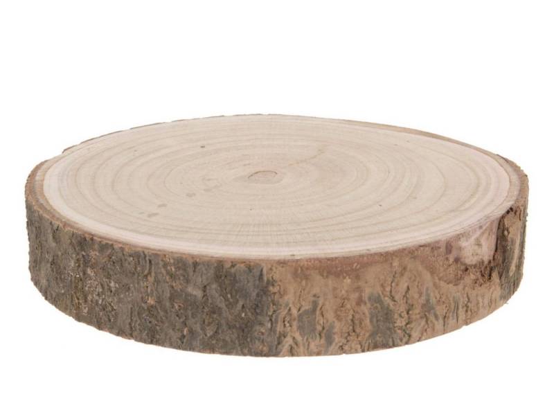 Spetebo Dekoobjekt Echtholz Baumscheibe natur - Ø 23-28 cm (Stück, 1 St., Holz Baumscheibe), Holzscheibe zum Dekorieren, Bemalen oder Brandmalen von Spetebo